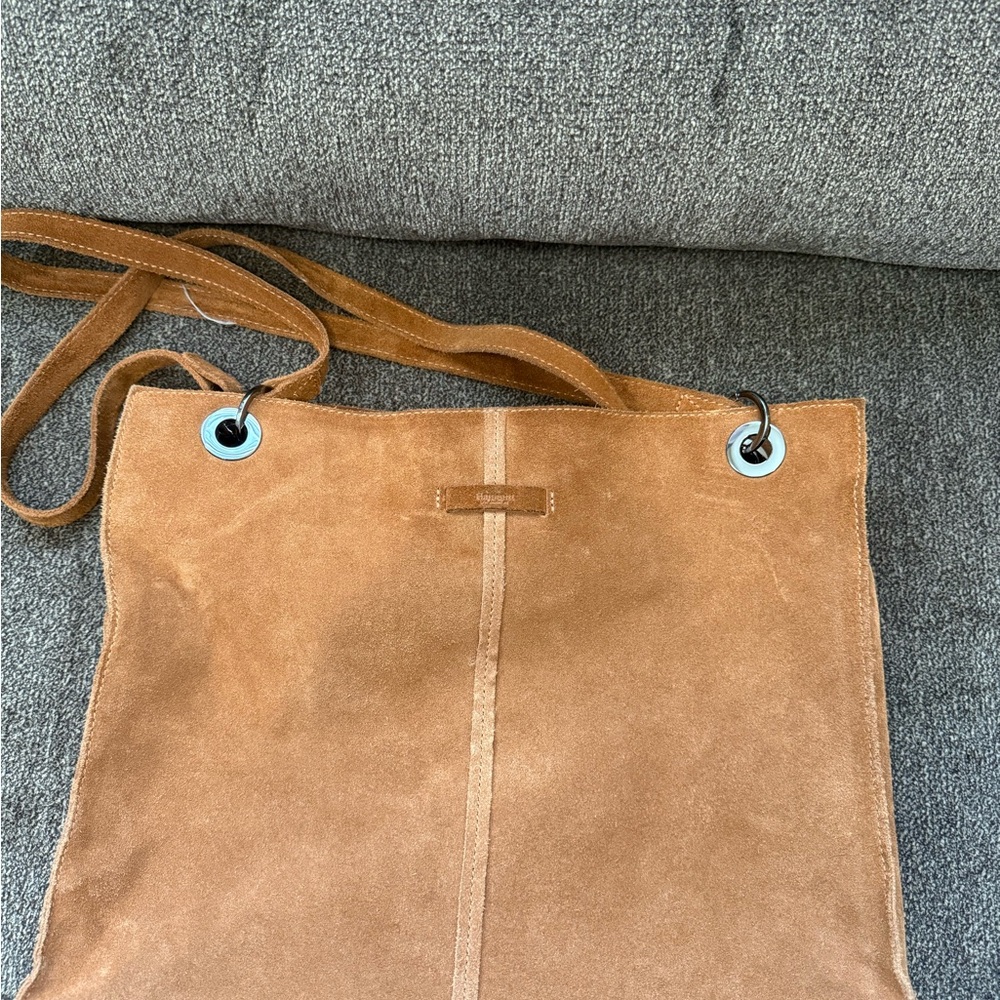 Tan Suede Shoulder Bag